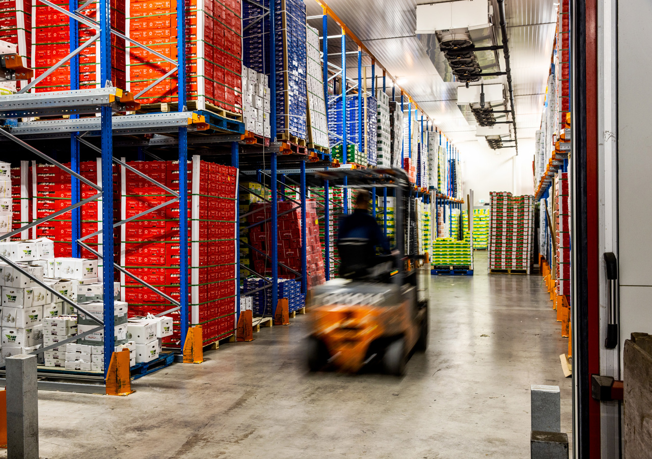 Moving forklift